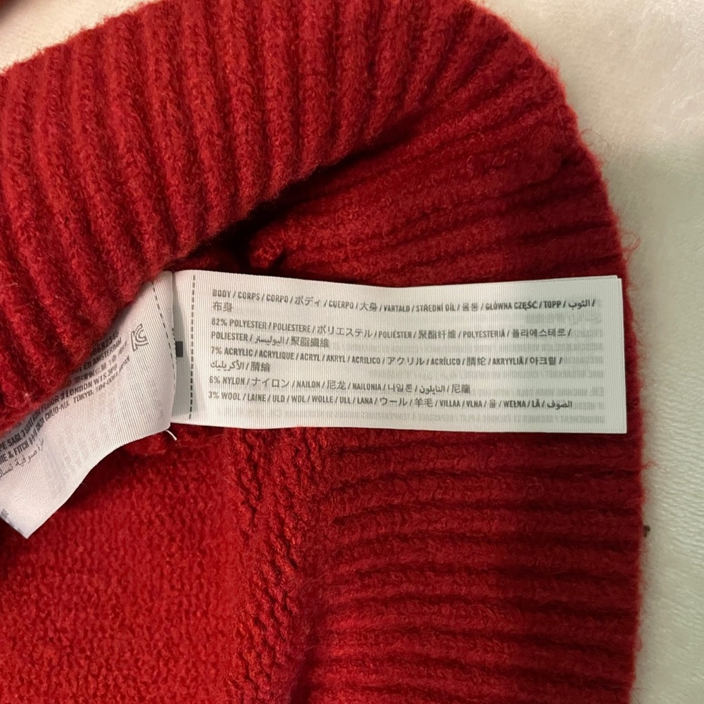 Abercrombie & Fitch Rust Red Cardigan Sweater Large - Picture 9 of 11